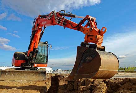 Pelleteuse en action